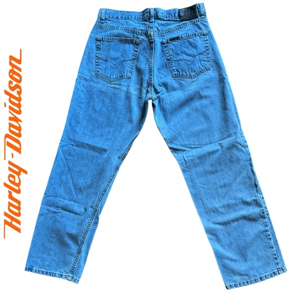 LBN Harley-Davidson Men’s VTG Jeans 36x30 Blue Denim Classic Straight Leg - Picture 4 of 11